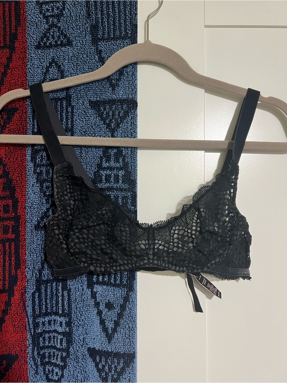 Victoria's Secret Black Crochet Lace Bralette
